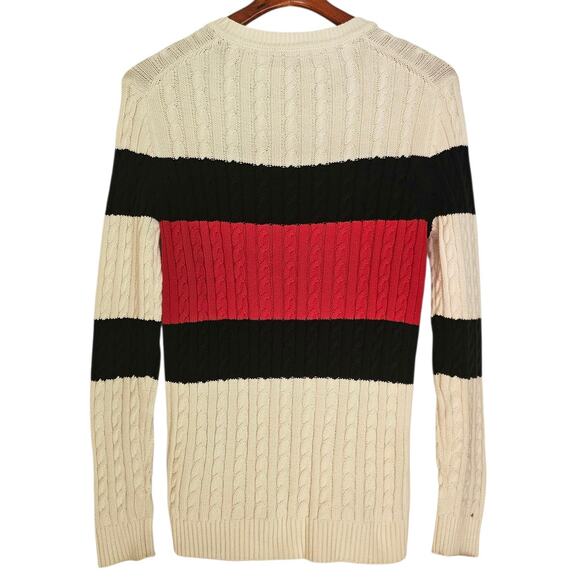 Tommy Hilfiger Flag Colorblock Crewneck Ribbed Knit Sweater - Picture 4 of 8